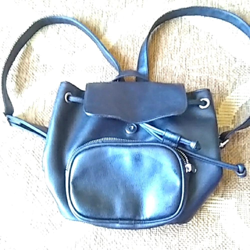 Black mini backpack bag